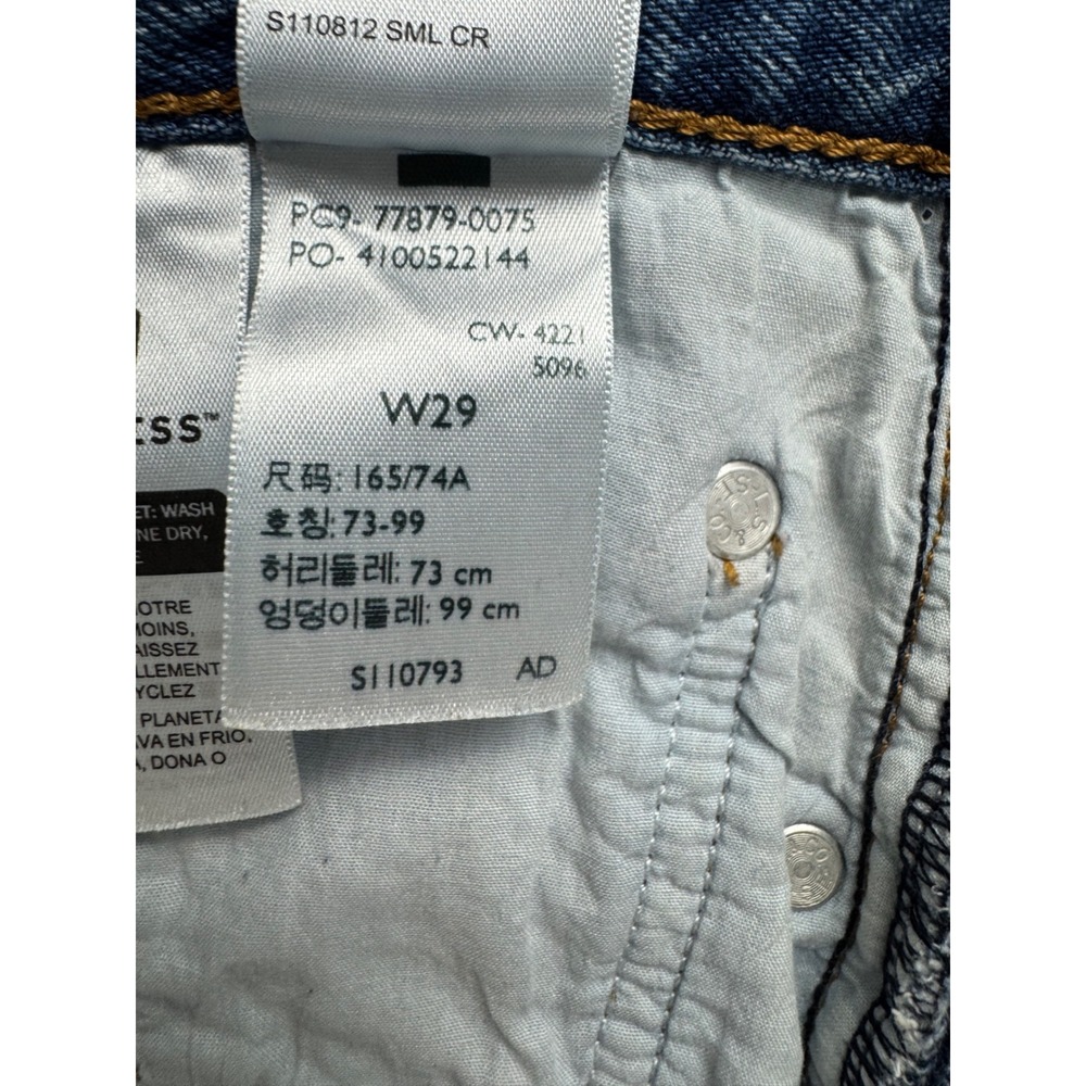 Levis Premium Ribcage Shorts Womens 29 High Rise Distressed Denim Medium Wash - Picture 10 of 16